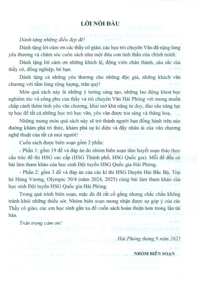 BỒI DƯỠNG VĂN CÙNG ĐỘI TUYỂN HỌC SINH GIỎI QUỐC GIA (Bộ đề luyện thi học sinh giỏi Văn, Bài làm tham khảo của học sinh đội tuyển Quốc gia...)